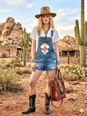 Artisan cottagecore patchwork boho rustic overalls prairie Granny hippy vibe